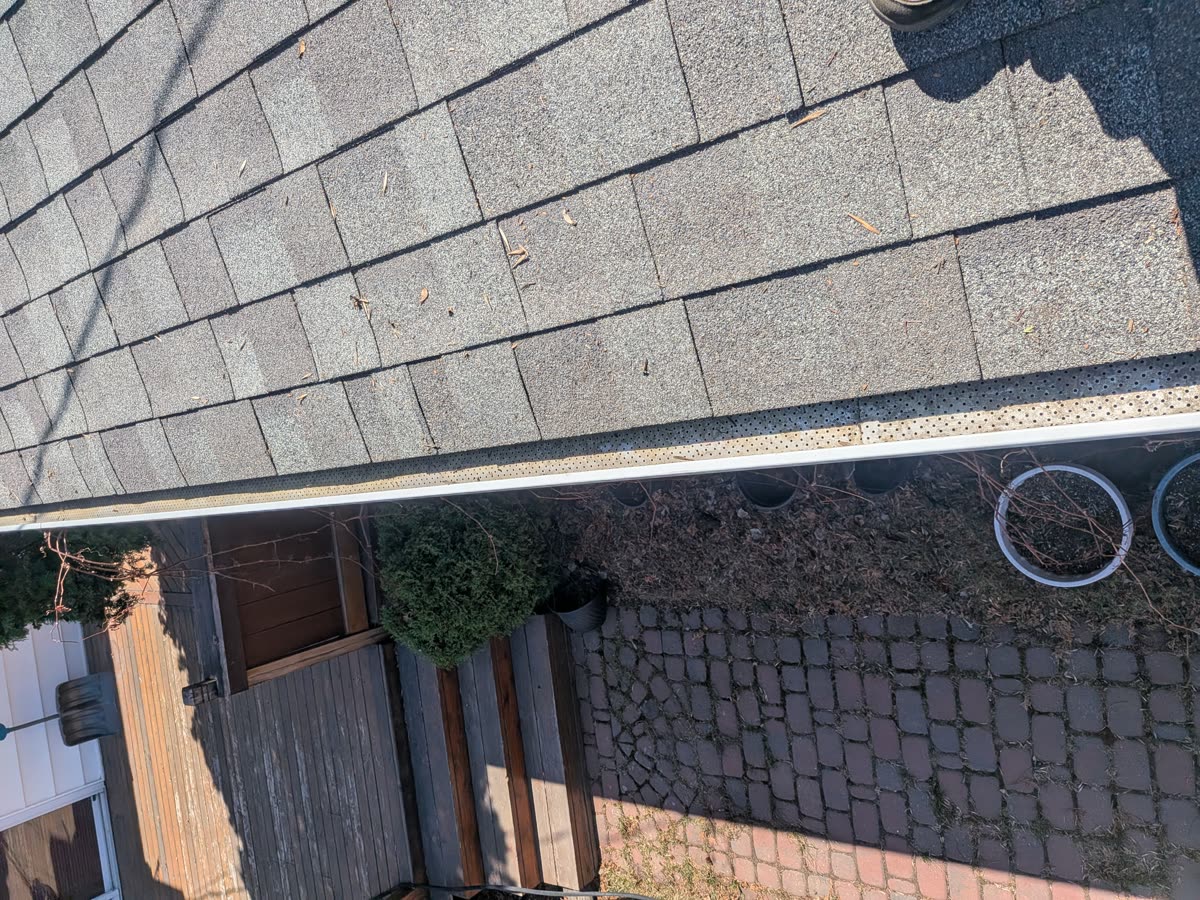 Completed gutter cleaning on Edmonton home